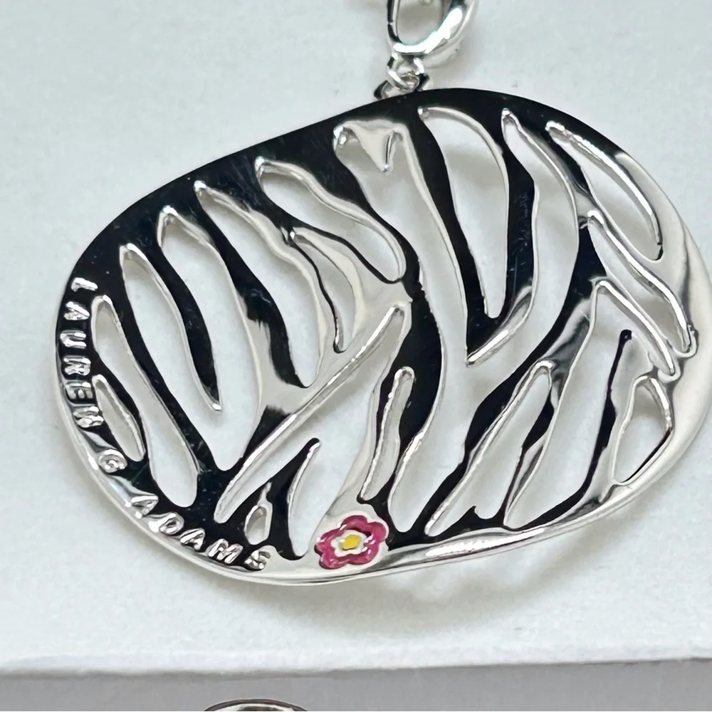 Lauren Adams, Bradford Jewelers, Ct, Long Silver Plate Pendant Necklace, NIB - Picture 3 of 9